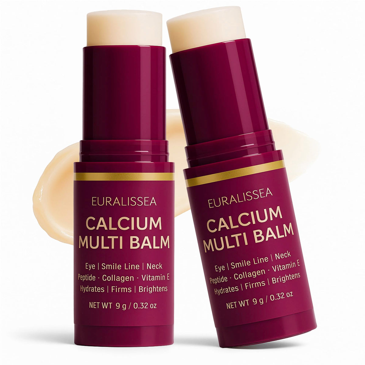 Euralissea Calcium Volume Multi Balm packaging shows compact travel-friendly design for hydration.