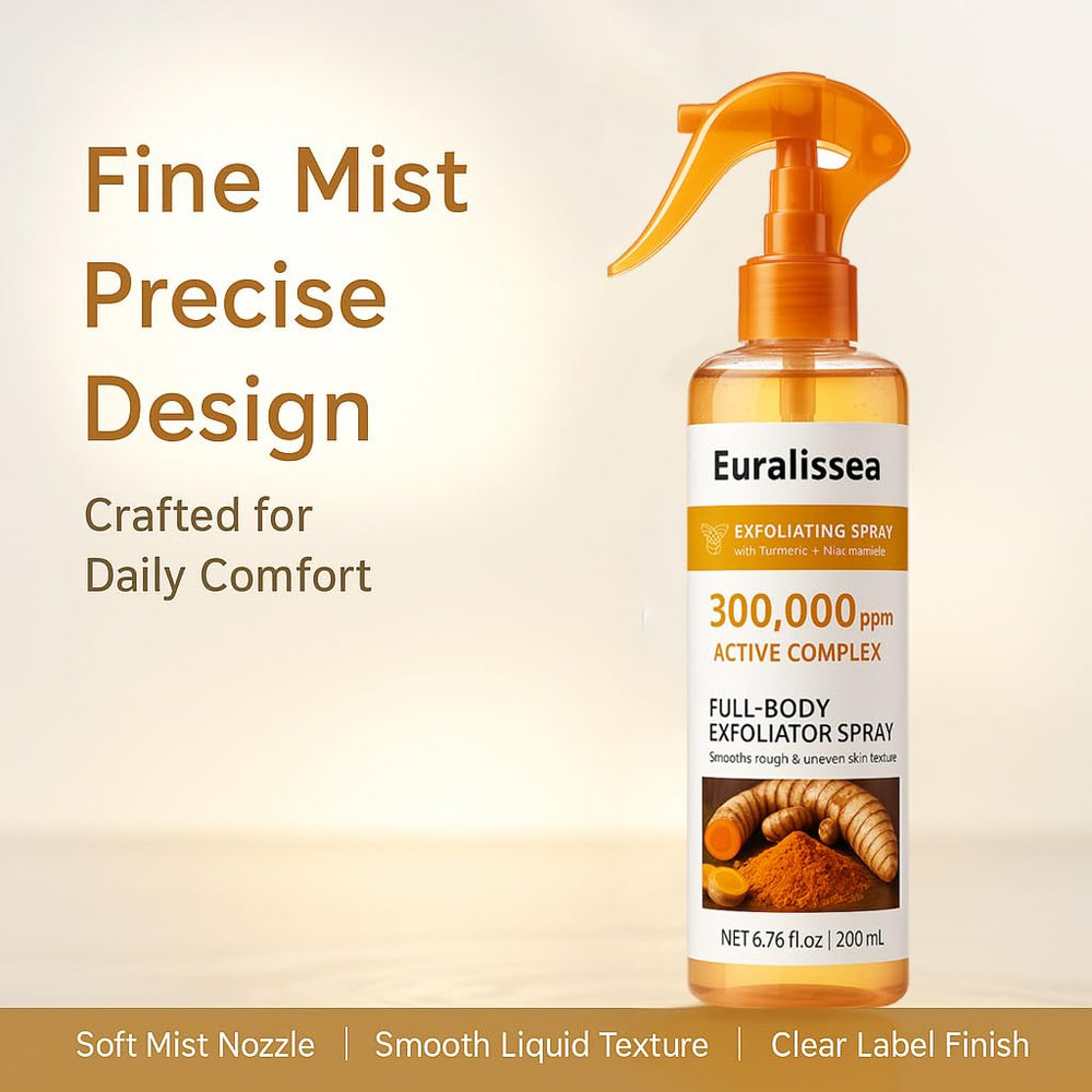 Euralissea Peel Shot Turmeric Mist damp-skin massage supports even distribution and exfoliating benefit