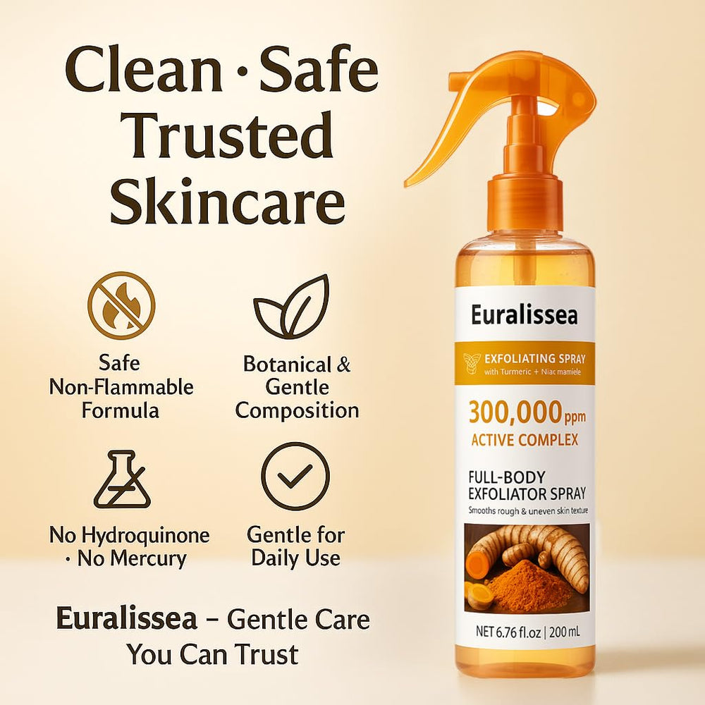 Euralissea Peel Shot Turmeric Mist easy application enhances body skincare routines