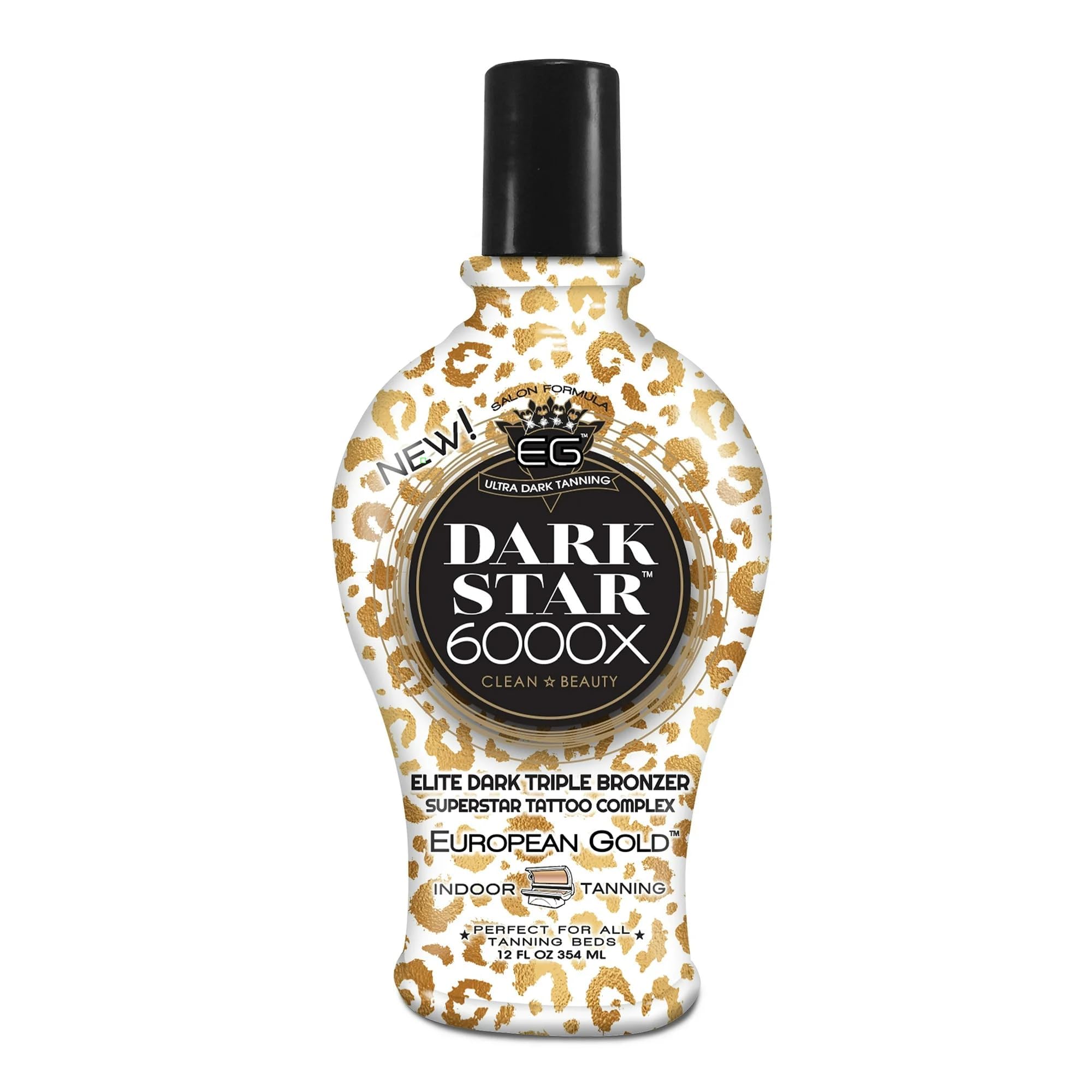 European Gold Dark Star 6000X ultra-dark formula bottle for deep color