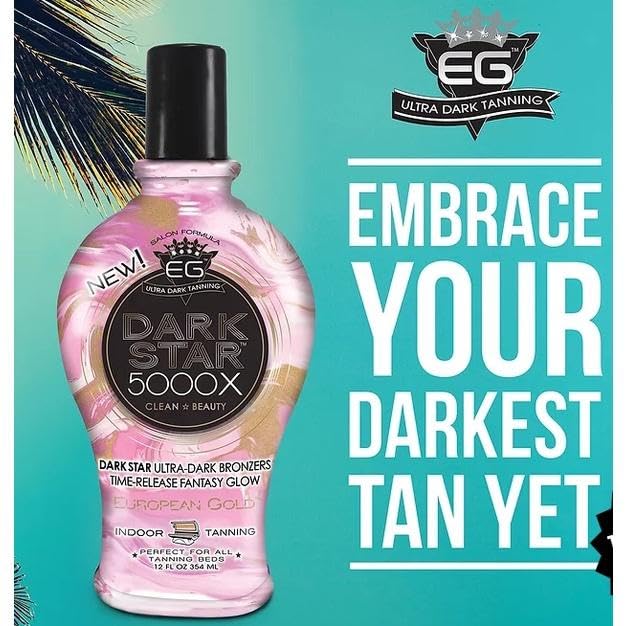 European Gold Dark Star 5000X closeup reveals rich bronze glow on skin.
