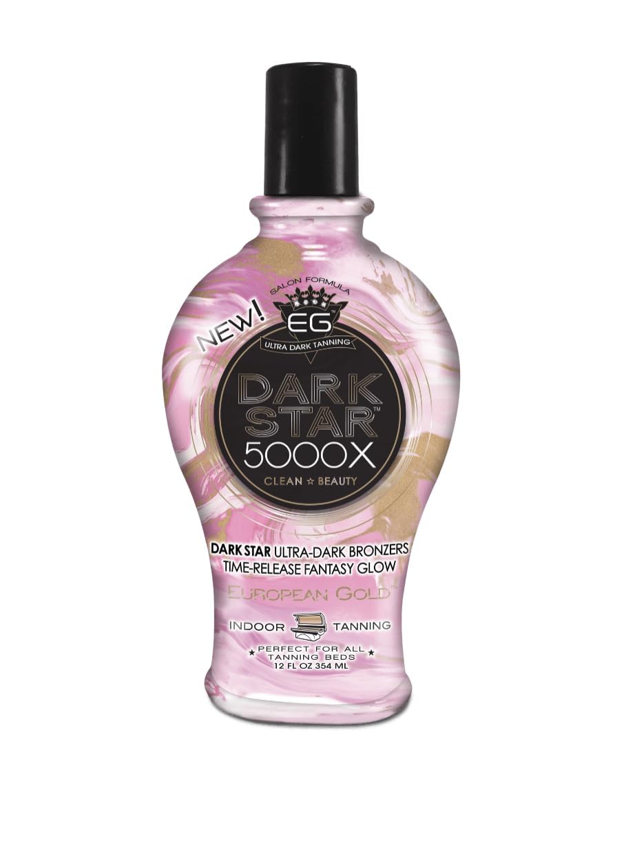 European Gold Dark Star 5000X lotion swirl demonstrates even coverage potential.