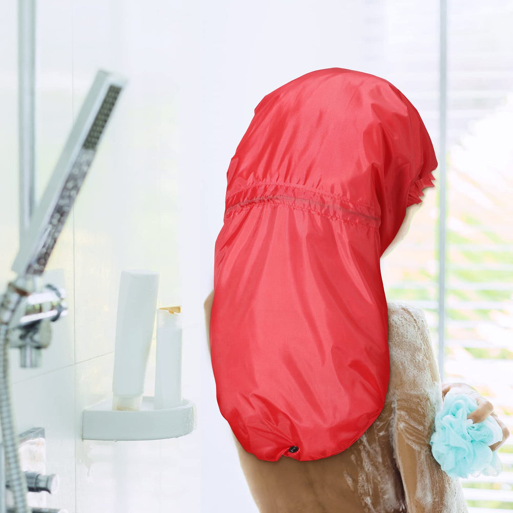 Eurzom drawstring waterproof cap closeup demonstrates adjustable secure fit