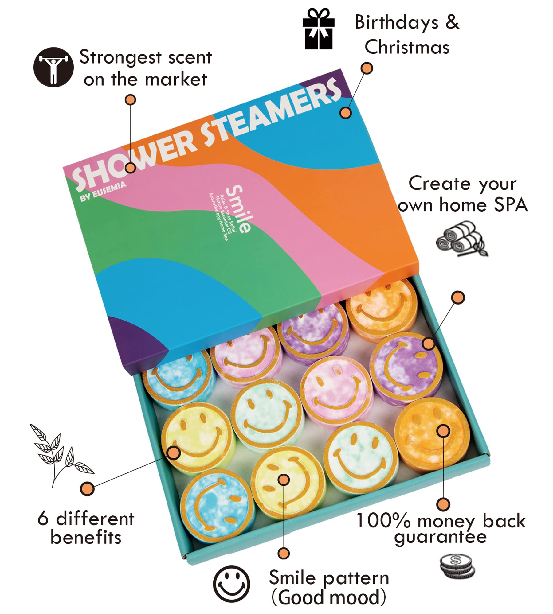 EUSEMIA shower bombs rosemary scent for herbal aromatics