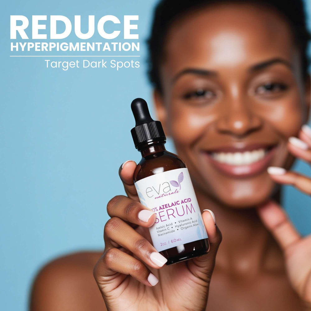 Eva Naturals azelaic acid serum texture on skin feels light and refreshing.