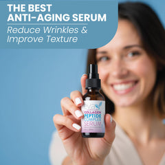 Eva Naturals collagen serum paired with microneedling tools for improved absorption.