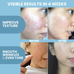 Eva Naturals collagen serum texture swirl shows lightweight hydration for daily use.