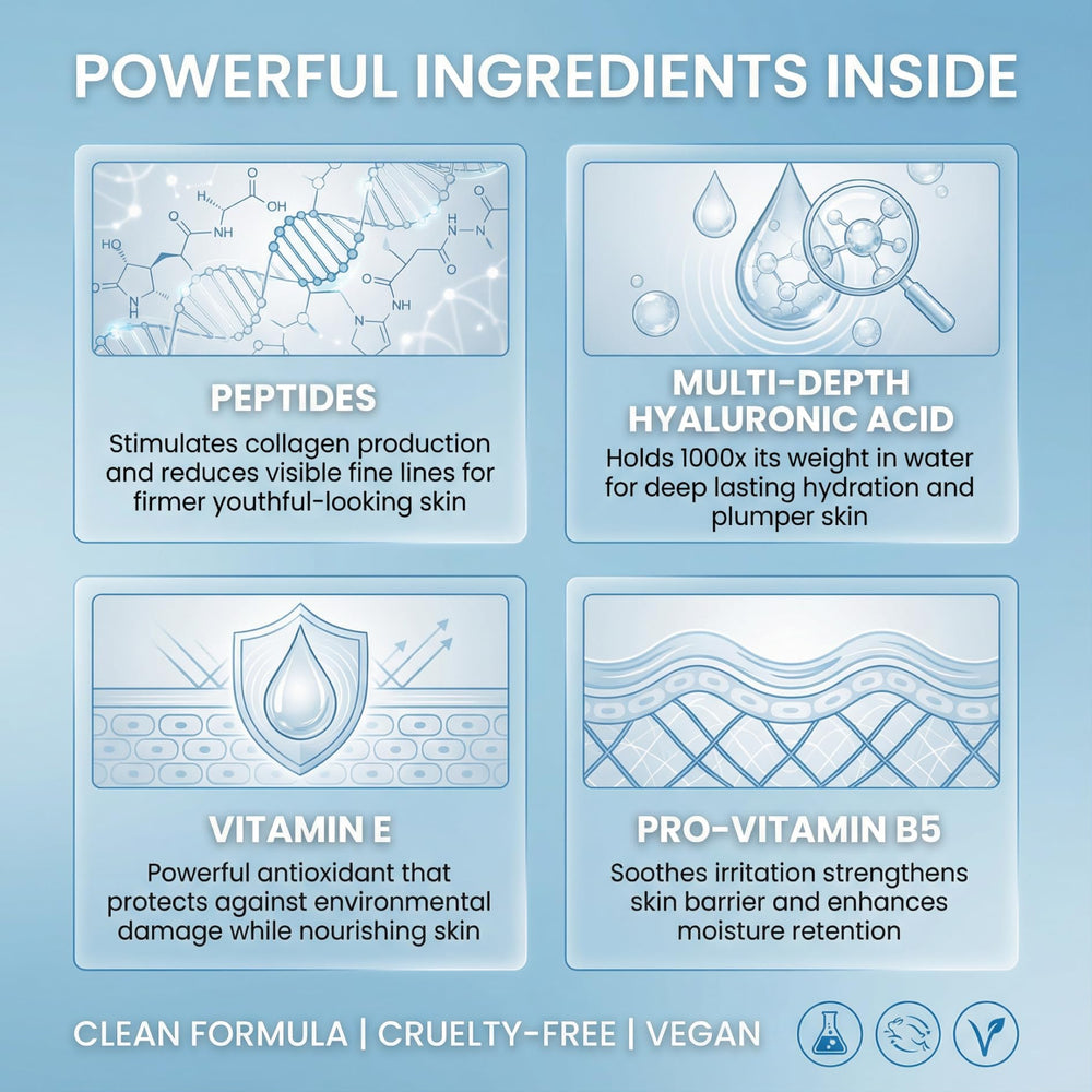 Eva Naturals dermatologist-tested packaging conveys professional-grade cruelty-free skincare at home.