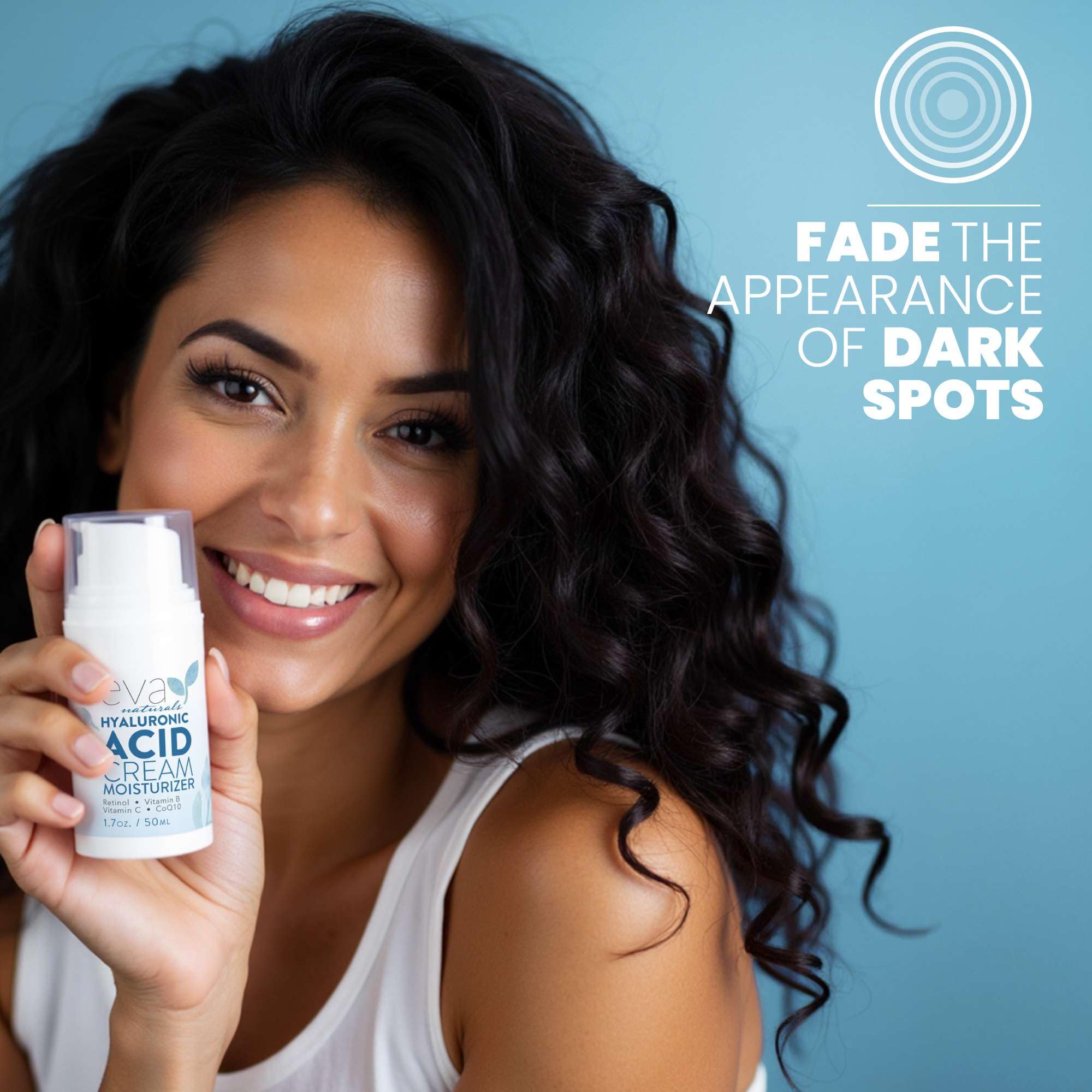 Eva Naturals Hyaluronic Acid Face Cream application on skin promotes soft comfortable non greasy feel.