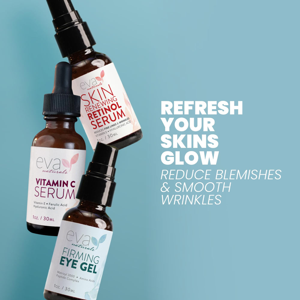 Eva Naturals Firming Eye Gel tube emphasizing puffiness reduction.