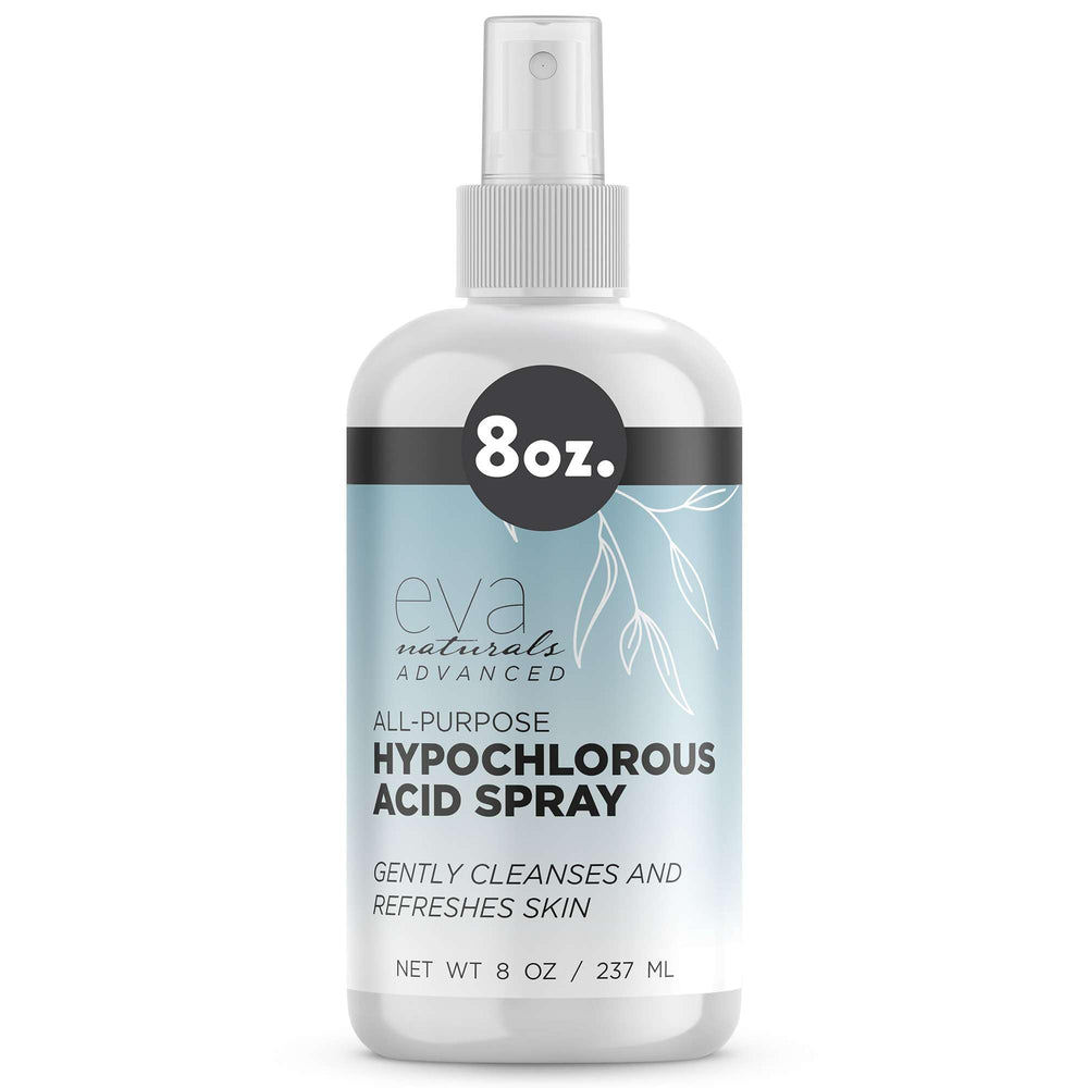 Eva Naturals HOCL face mist bottle for quick hydration and gentle cleansing.