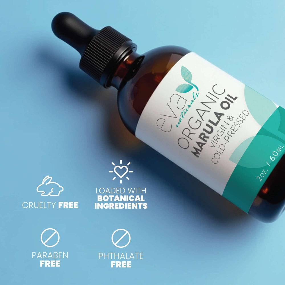 Masaje facial con aceite Eva Naturals Marula para cuidado diario.