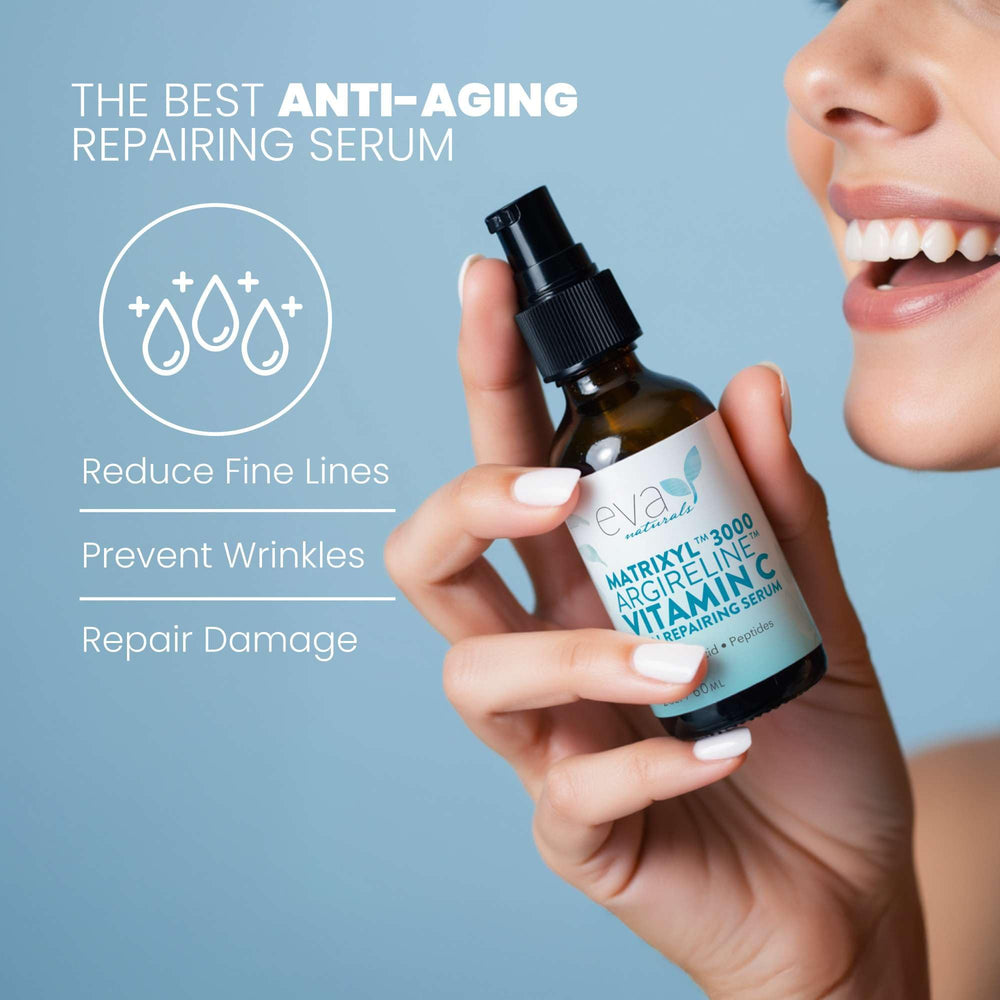 Eva Naturals serum on hand shows easy layering under makeup