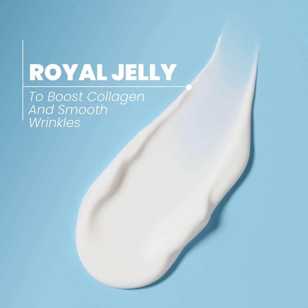 Eva Naturals Neck Firming Cream retinol hyaluronic acid closeup showing premium anti-aging actives.
