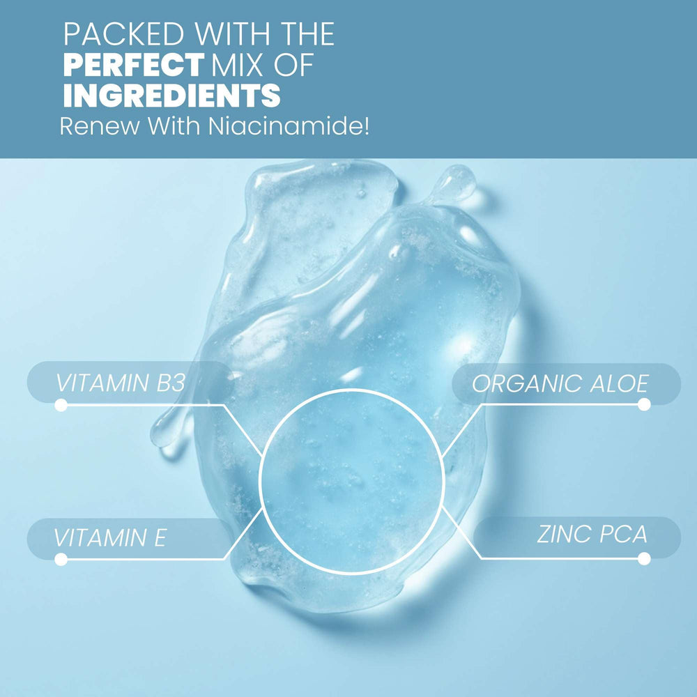Eva Naturals Niacinamide 12% + Zinc Serum packaging label communicates USA-made, clean formula