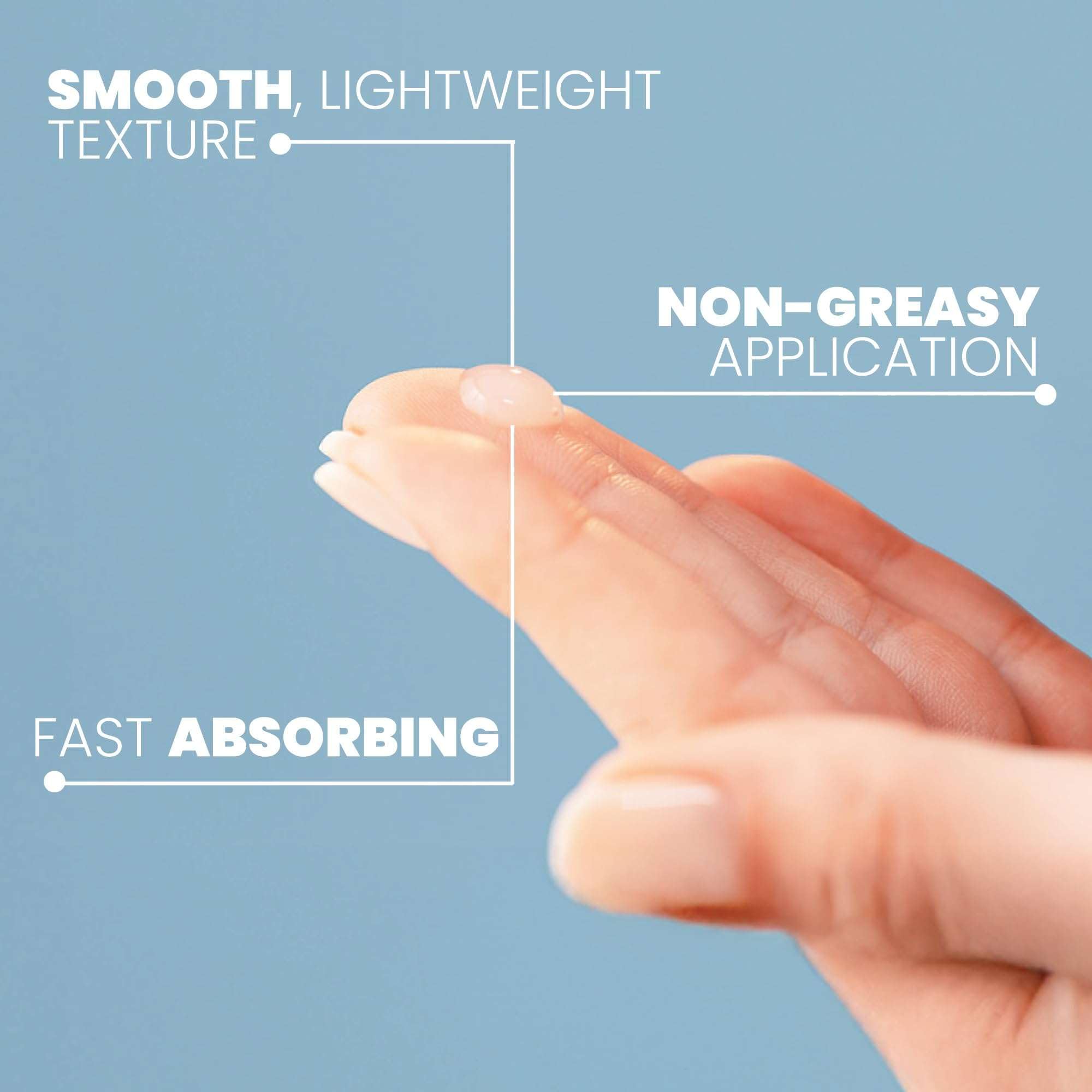 Eva Naturals Retinol Serum hyaluronic-acid visual emphasizes hydrated, plump-looking skin after nightly use.