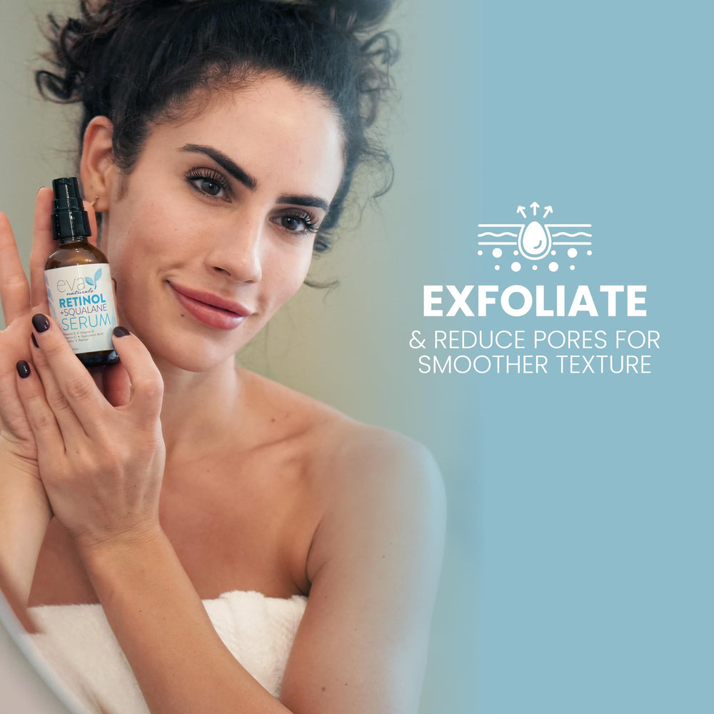 Eva Naturals retinol supports collagen and firmness with botanicals.