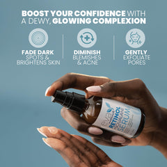 Eva Naturals serum texture close-up shows a lightweight, non-greasy finish.