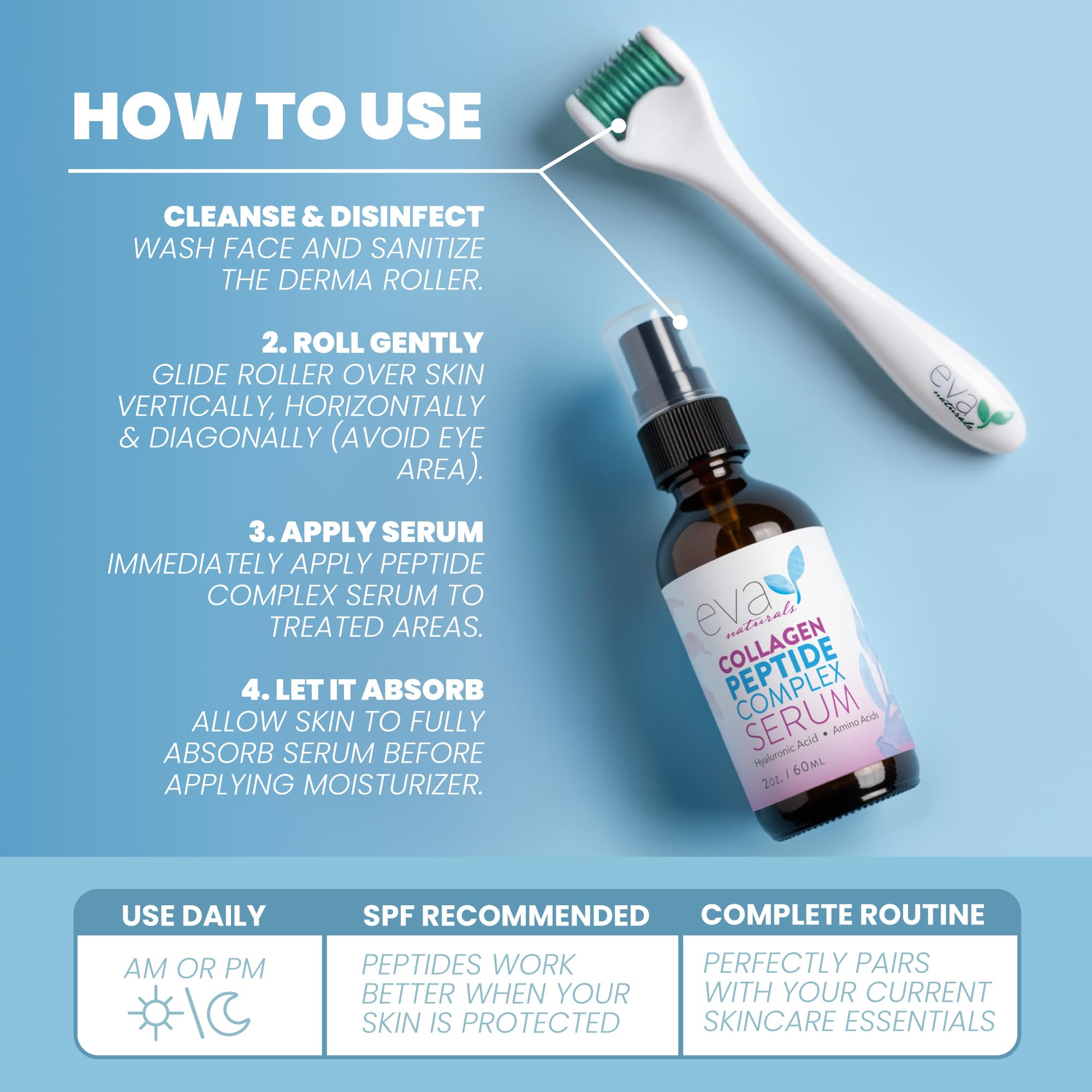 Eva Naturals scalp application photo demonstrating scalp use for refreshed look