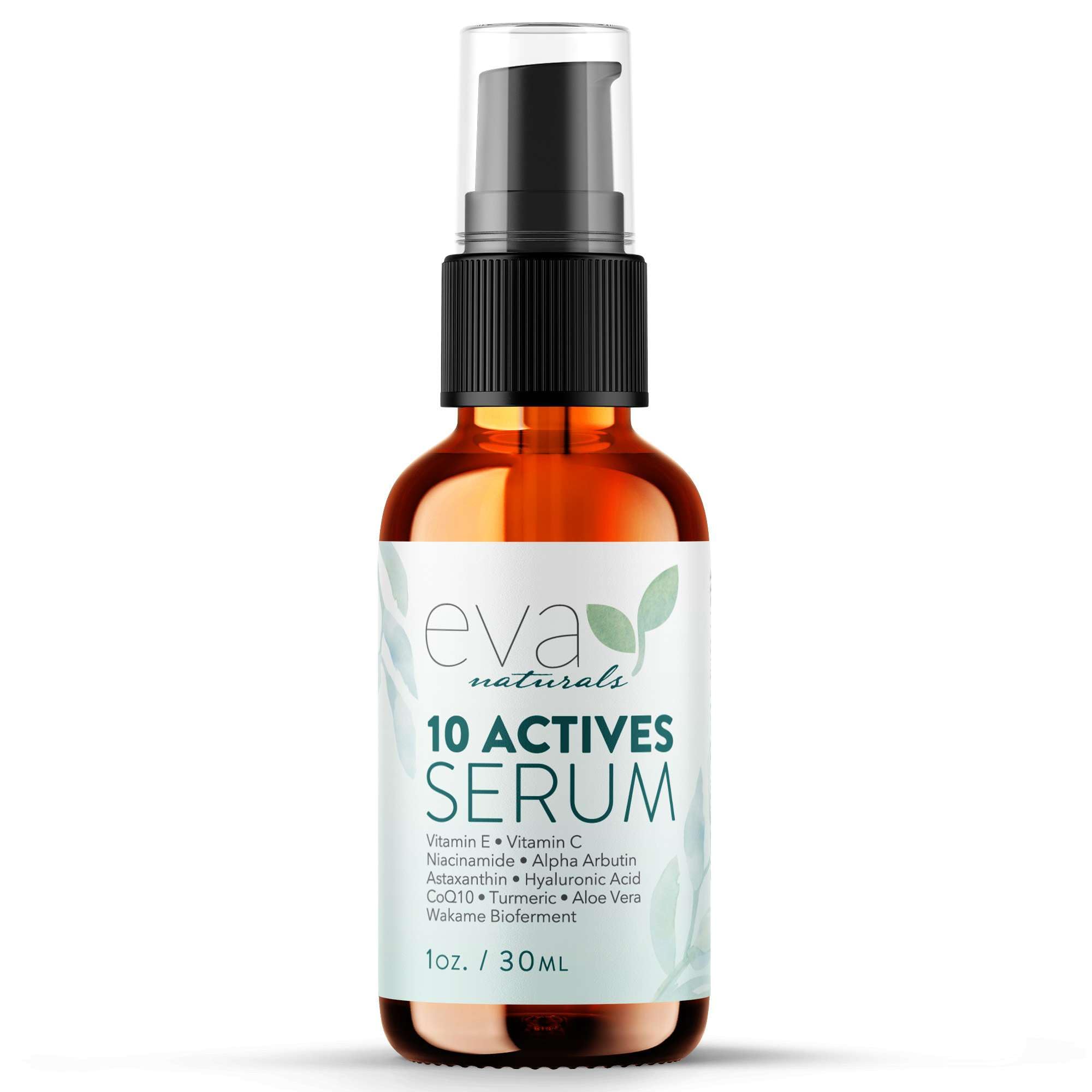Eva Naturals Serum 10 Activos: tono uniforme y piel más clara.