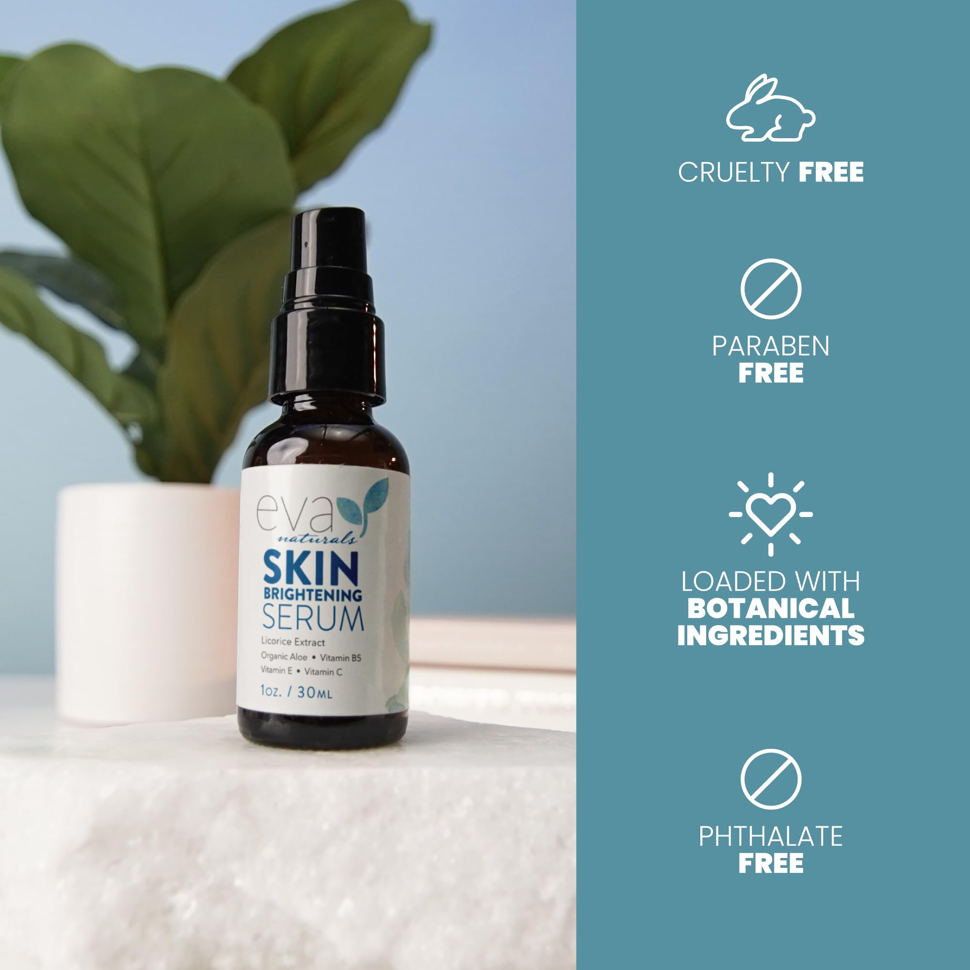 Eva Naturals serum texture on skin shows fast absorption and non-greasy finish.