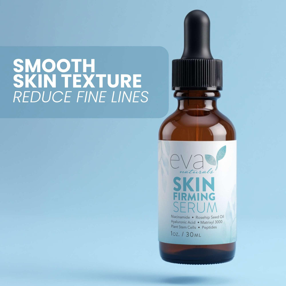 Eva Naturals rosehip oil detail hints nourishing ingredients for healthier-looking skin.