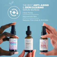 Eva Naturals Trifecta peptide serum bottle boosts firmness and elasticity