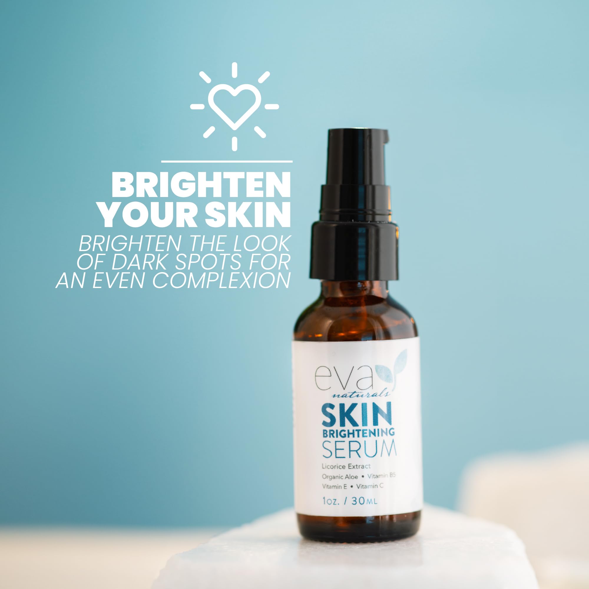 Eva Naturals vitamin C closeup highlights glow-boosting radiance and brightness.