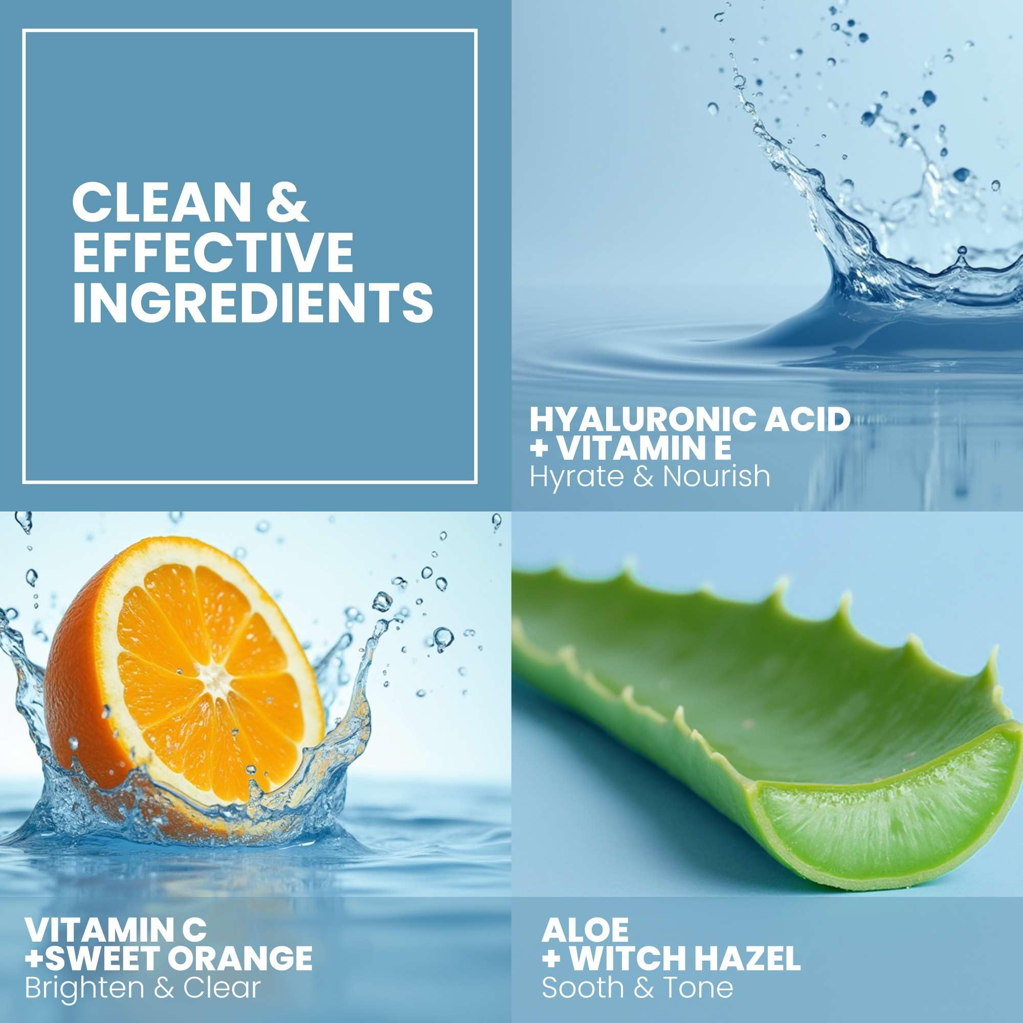 Eva Naturals Vitamin C Serum packaging showing clean labeling and paraben-free promise.