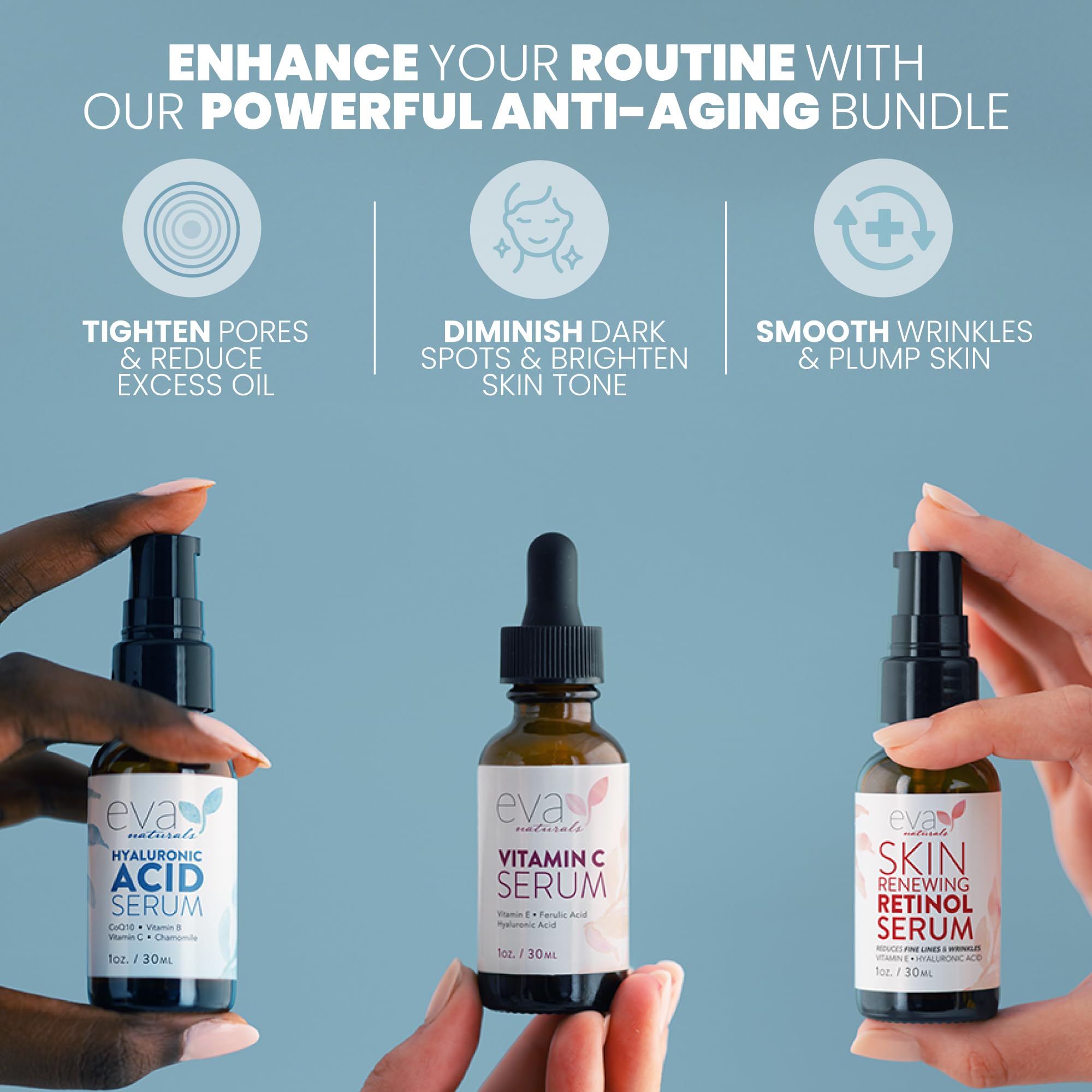Eva Naturals Vitamin C serum radiance close-up
