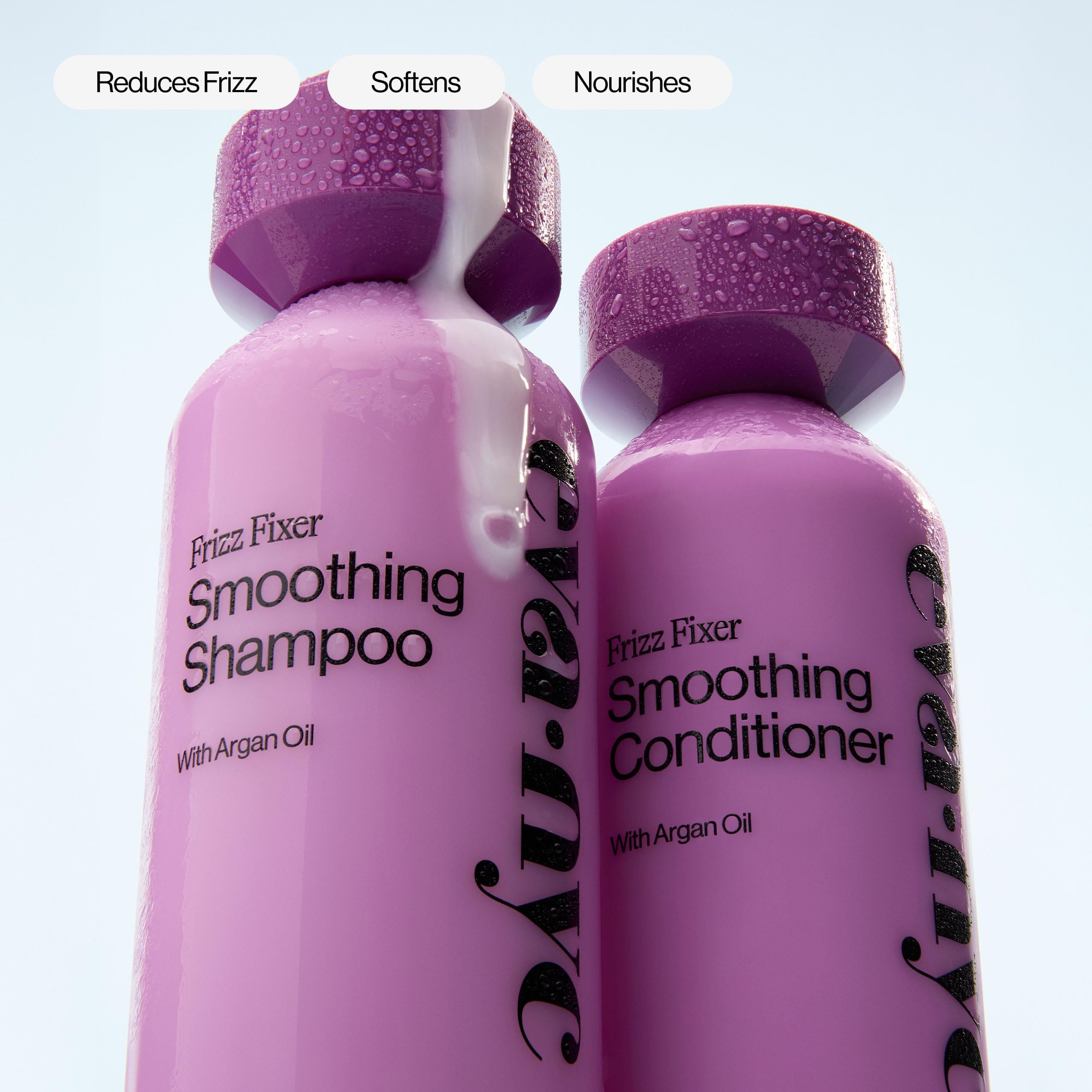 Eva NYC anti-frizz conditioner sunflower oil droplets emphasize hydration