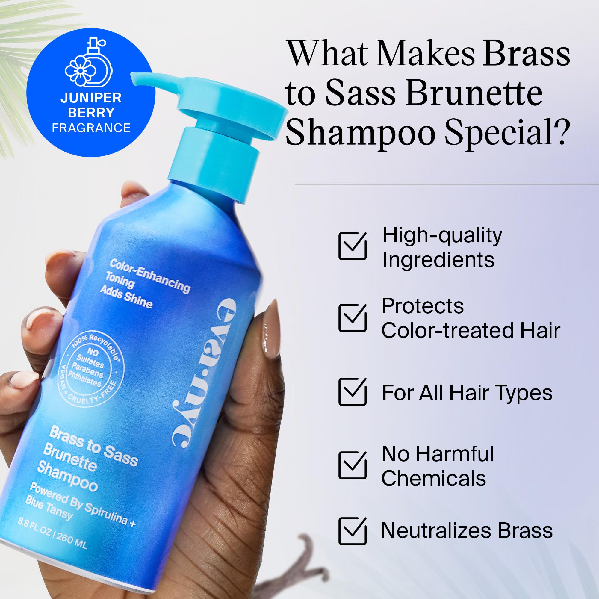 Salon-like brunette shine and reduced brassy tones with Brass to Sass