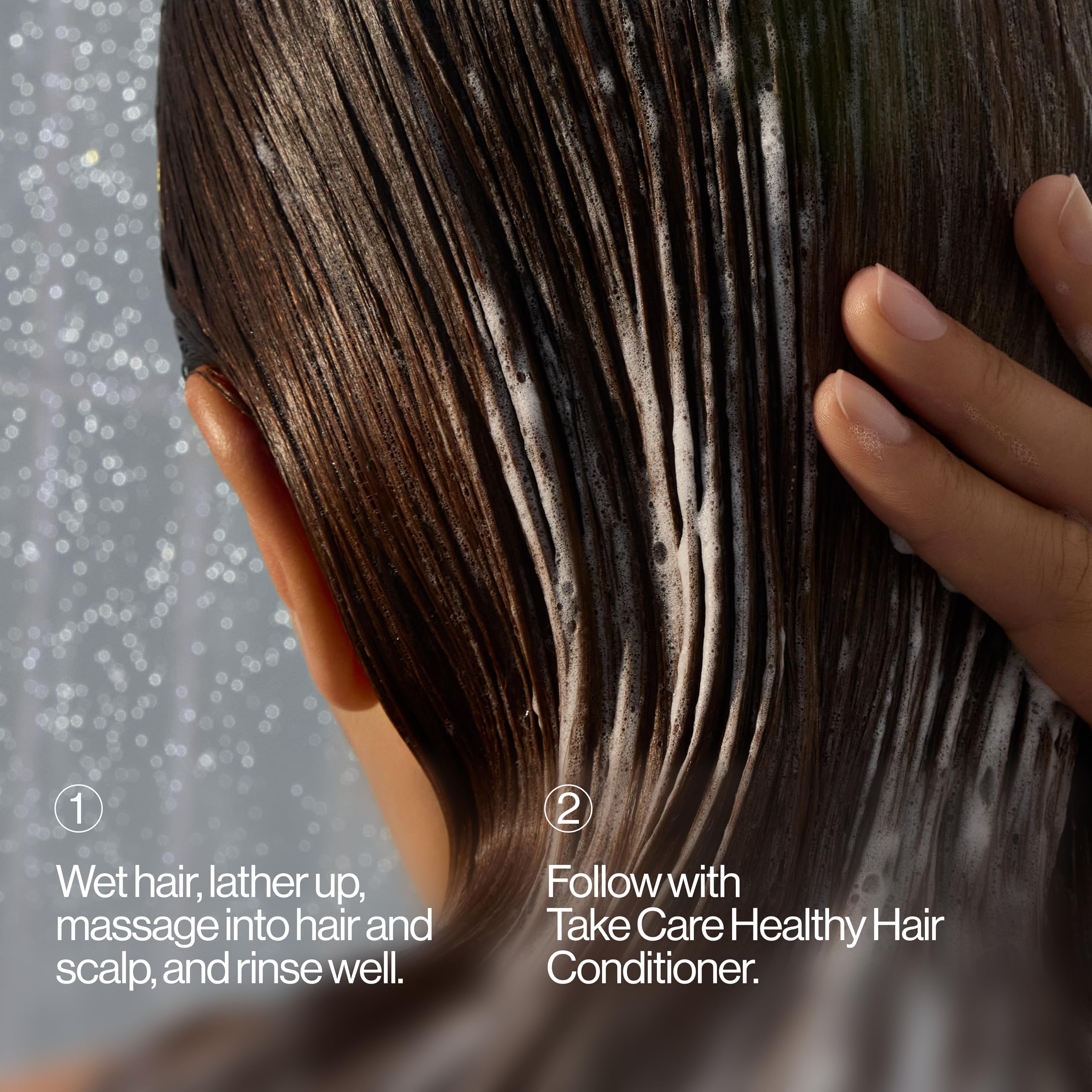 Eva NYC Gentle Daily Cleansing Shampoo texture close-up highlights rich lather without stripping