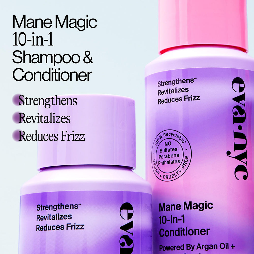 Brillo suave del cabello tras usar Mane Magic 10-en-1.