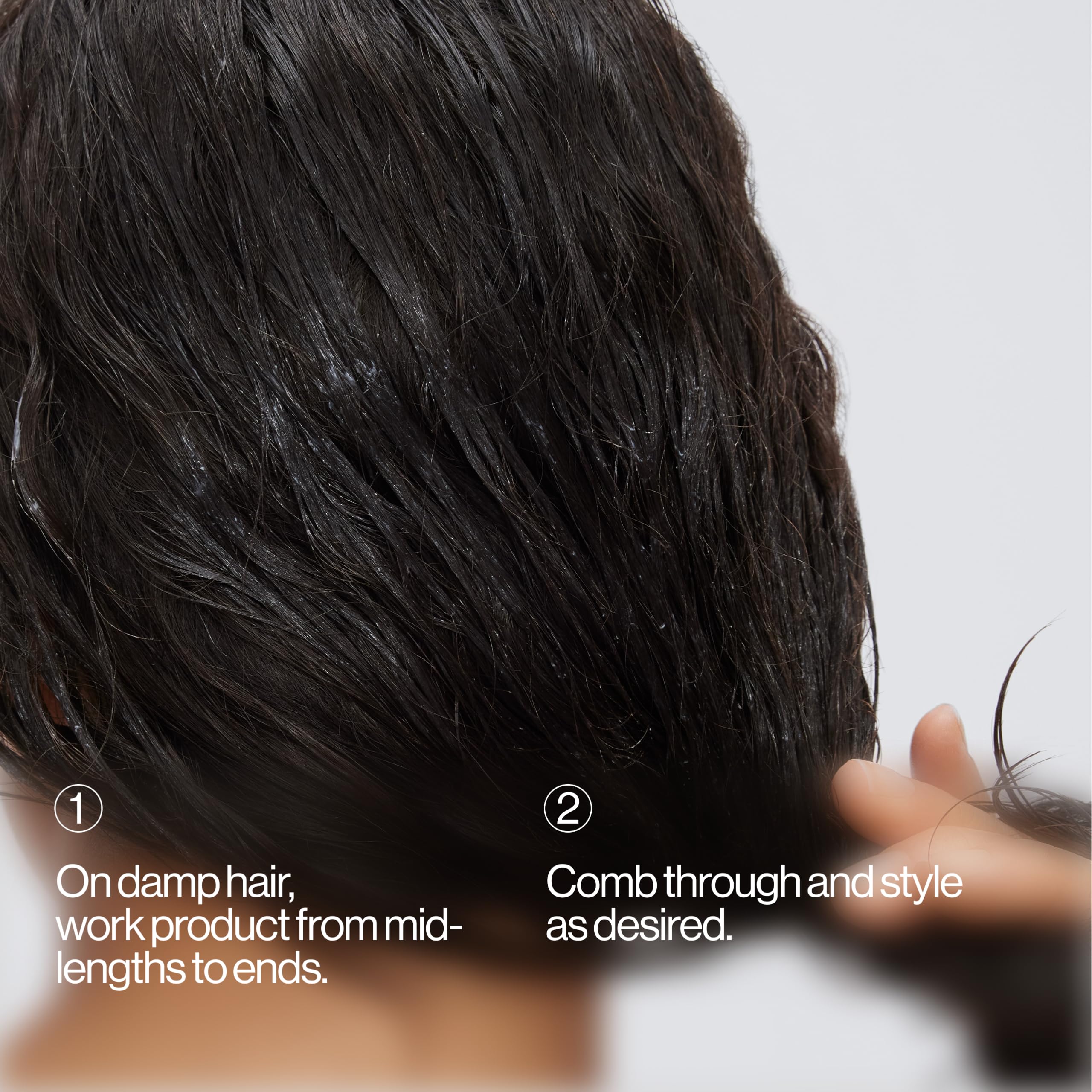 Eva NYC Repair Leave-In being combed through to distribute bond technology