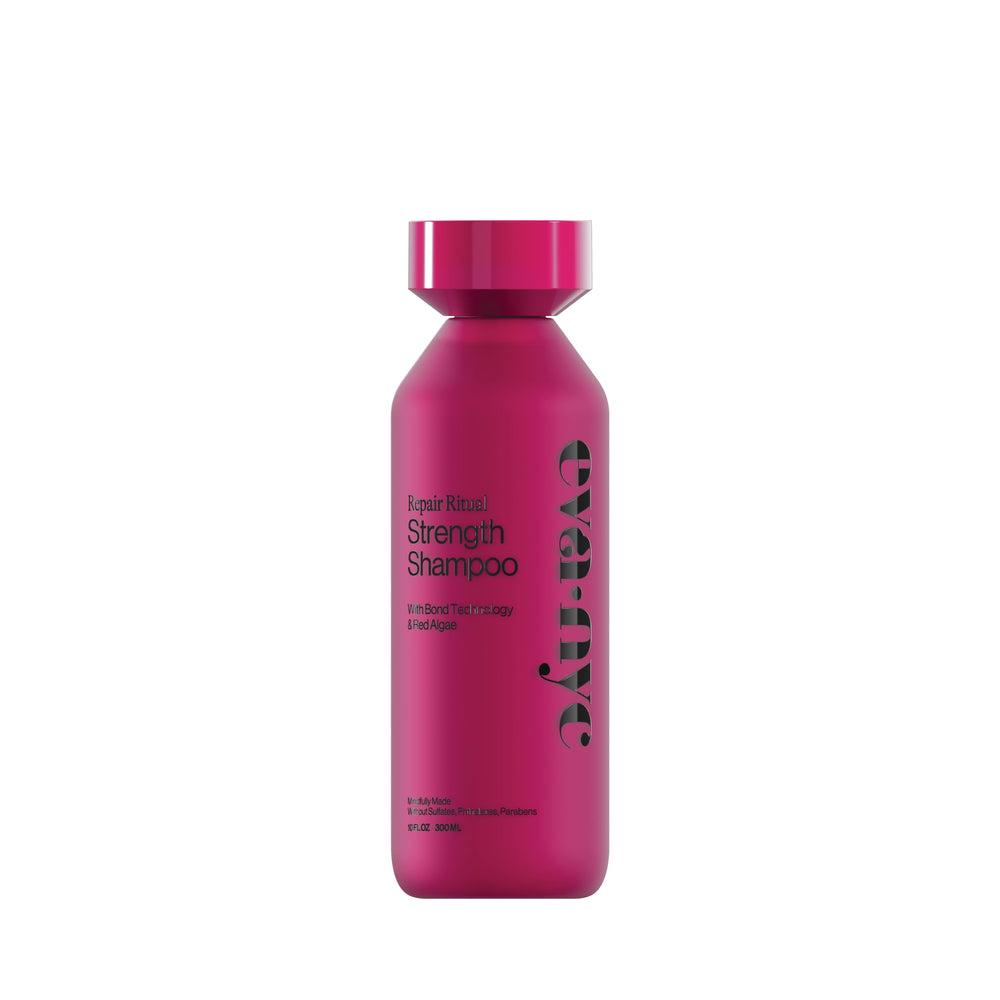 Eva NYC Ritual Repair Shampoo bottle front, highlighting color safe protection and vibrant shine