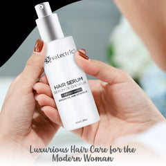 Evalectric Argan Oil Hair Serum dispense demonstrates easy application and quick absorption.