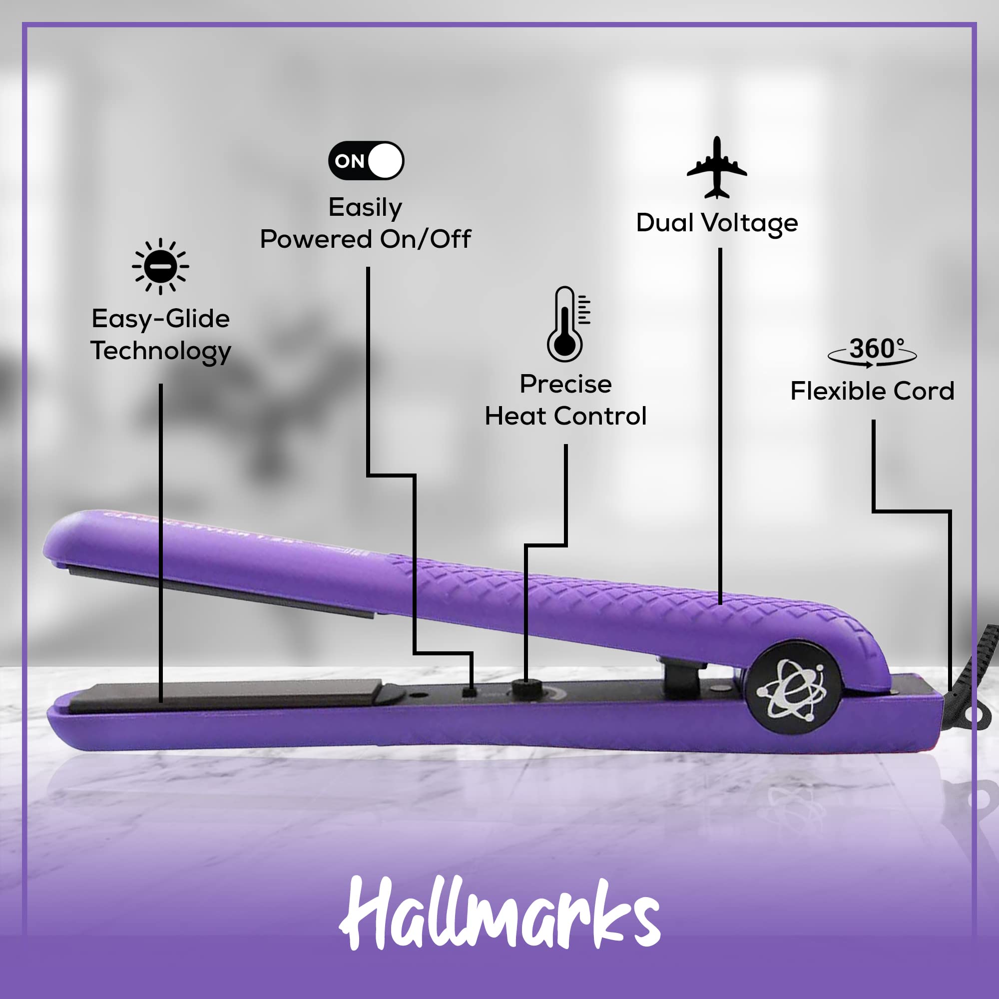 Evalectric Classic Styler 1.25 inch ceramic plates deliver smooth, lasting straightening