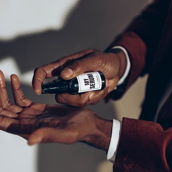 Evan Alexander Fine Grooming MY Serum Beard Oil fragrance note swirls conveying tobacco-amber-bergamot aroma