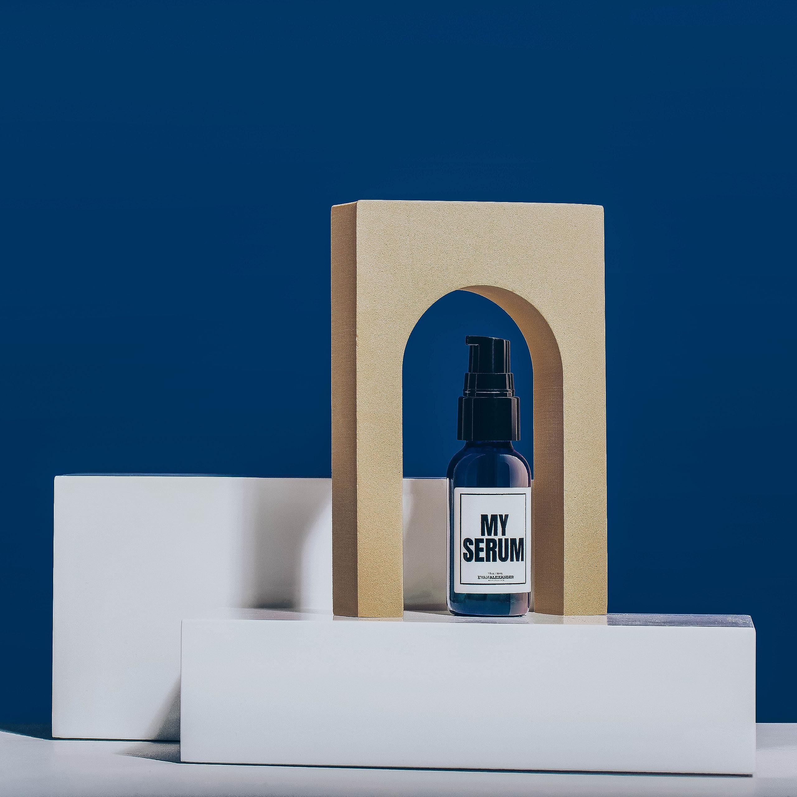 Evan Alexander Fine Grooming MY Serum Beard Oil label closeup highlights premium formula notes
