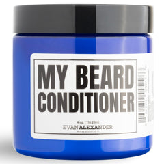 Evan Alexander Grooming MY Beard Conditioner bottle boosts shine and moisture for daily use.