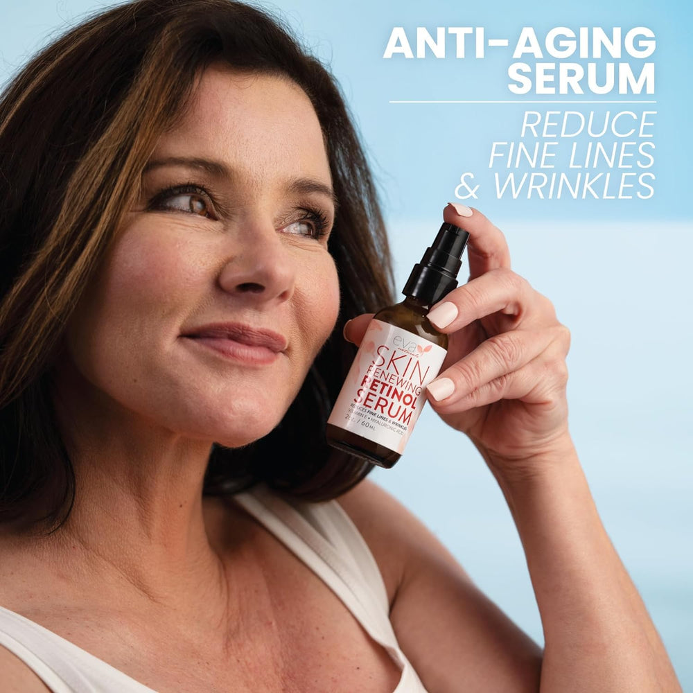 Eva Naturals retinol serum 2-pack box shows value for ongoing skincare routine.
