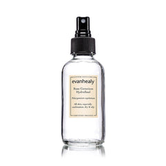 Evanhealy Rose Geranium HydroSoul bottle close-up for balanced skin and gentle toning.