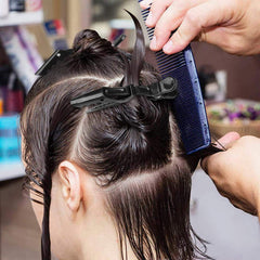 Evans value-pack hair smoothing result showing sleek, glossy look