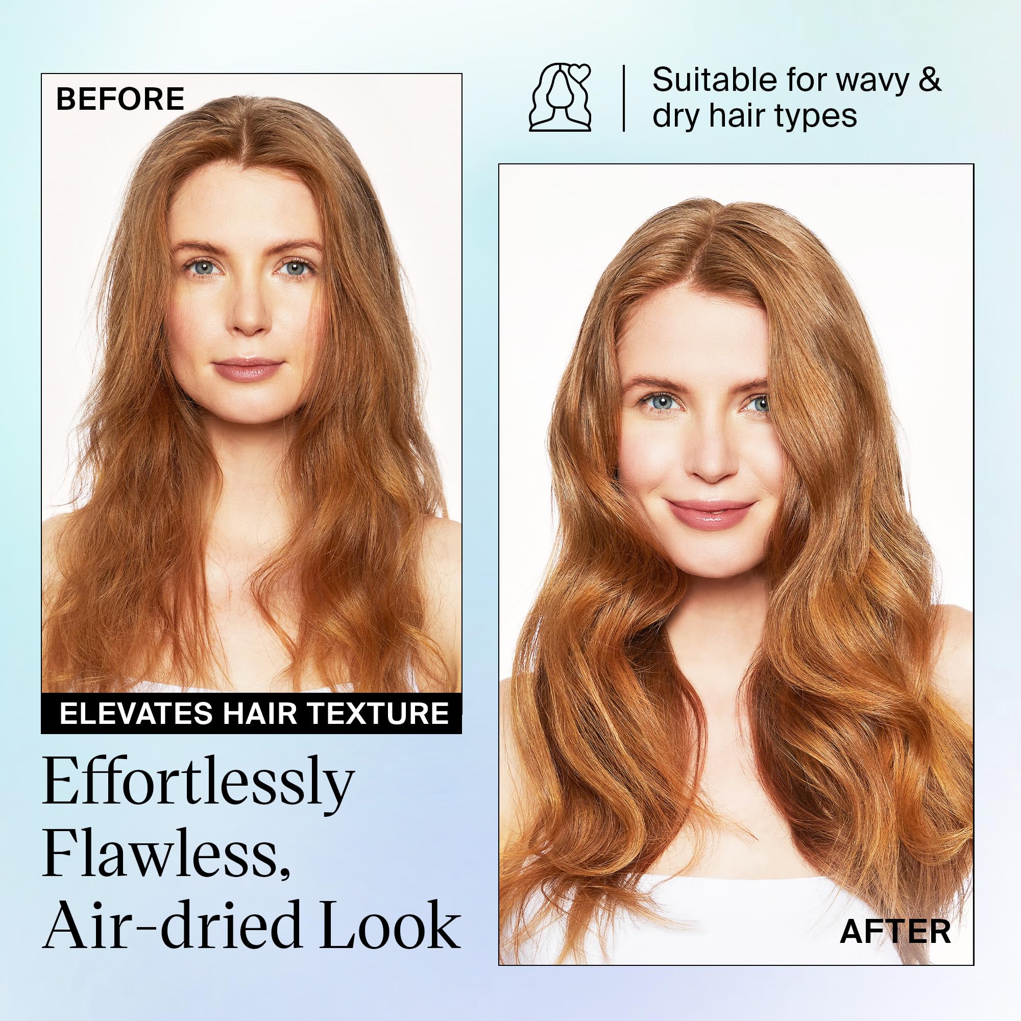 EVANYC Lazy Jane air-dry hair look shows natural texture with reduced frizz.