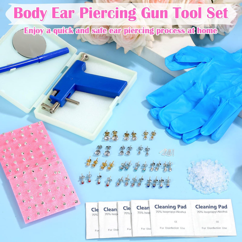 Evatage piercing-studs pack offers varied sizes and finishes.