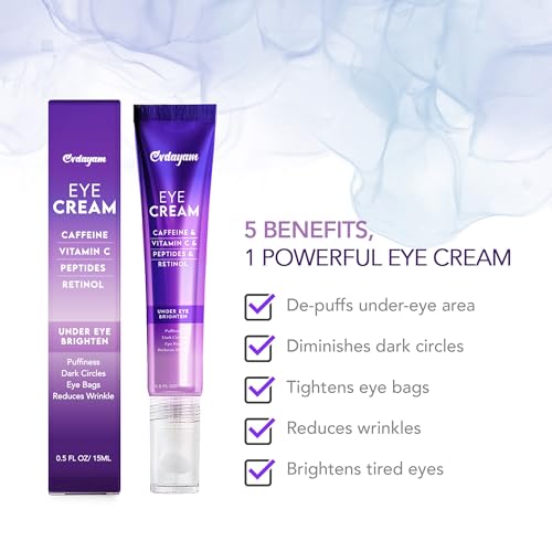 Evdayam Caffeine Eye Cream texture swatch showing lightweight absorption