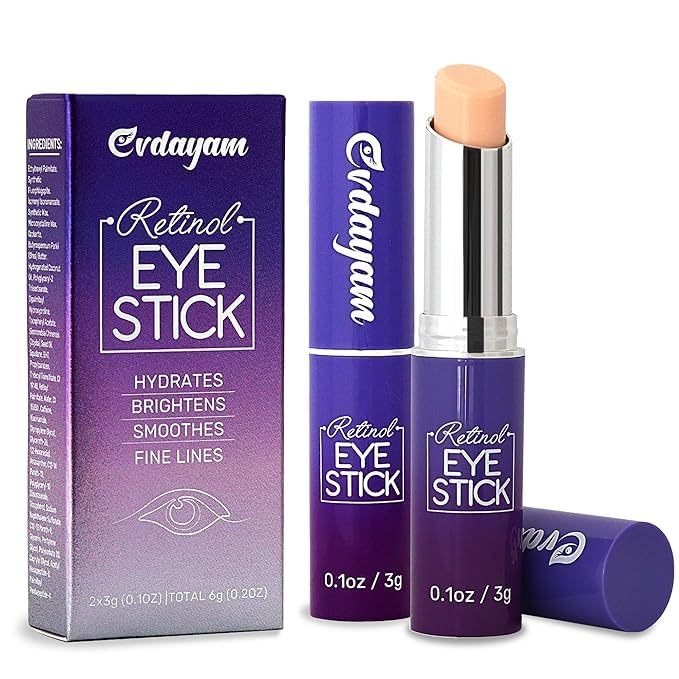 Evdayam eye cream stick twin-pack demonstrates easy application for quick brightening.