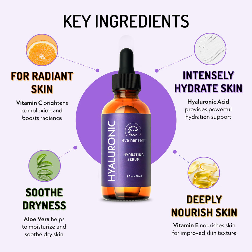 Eve Hansen Hyaluronic Acid Serum texture swirl on skin shows smooth absorption.