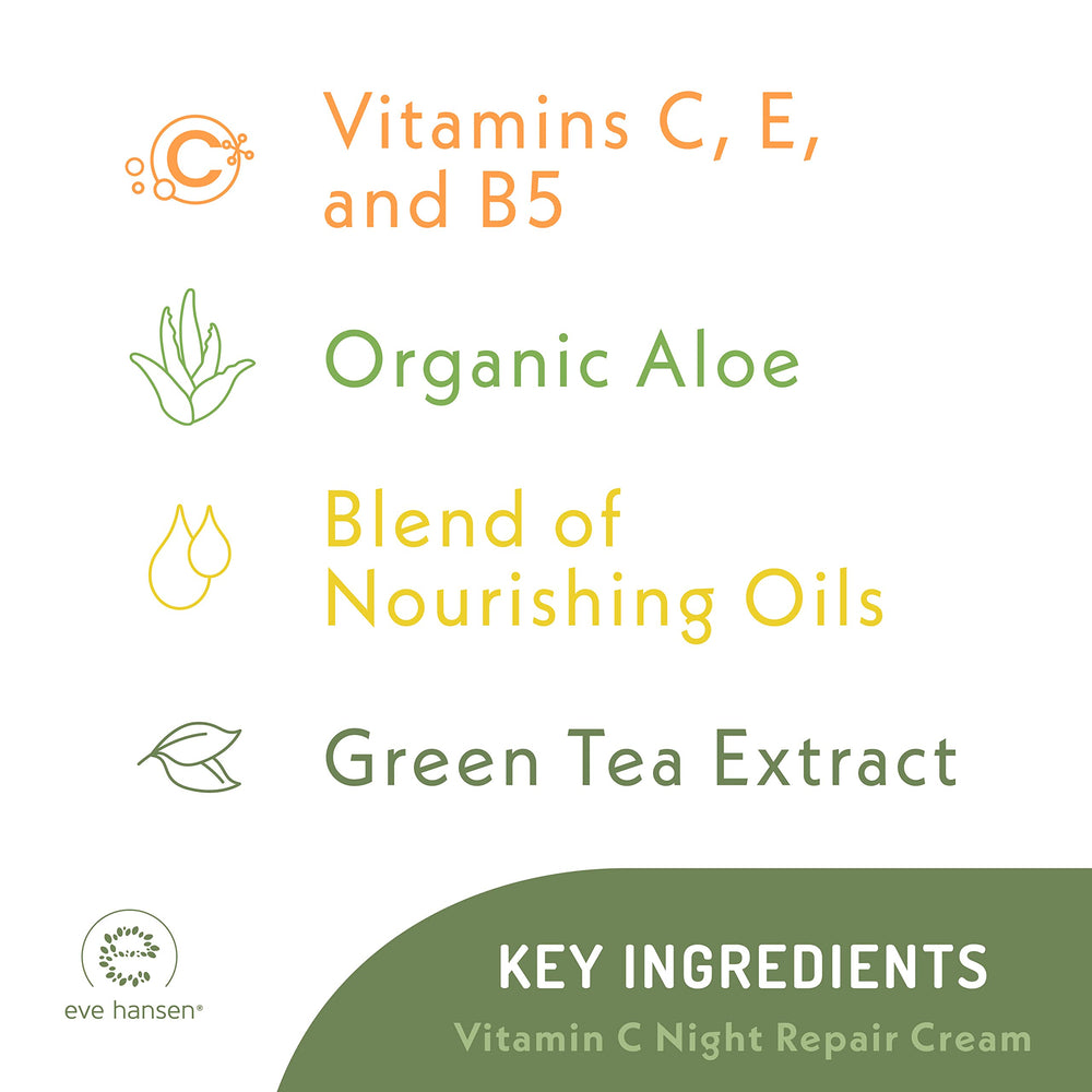 Eve Hansen Vitamin C Night Cream packaging and label details